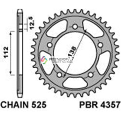 PBR rear 4357-43 sprocket