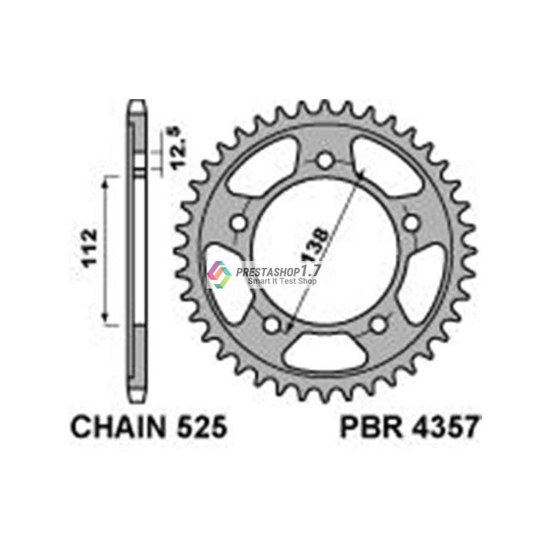 PBR rear 4357-43 sprocket