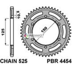 PBR 4454-42 rear sprocket