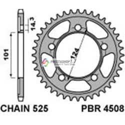 PBR rear 4508-38 sprocket