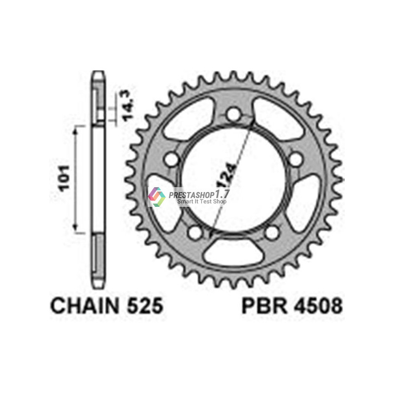 PBR rear 4508-38 sprocket