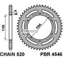 PBR rear 4546-47 sprocket