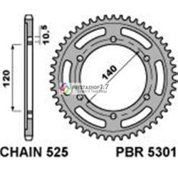 PBR rear 5301-44 sprocket