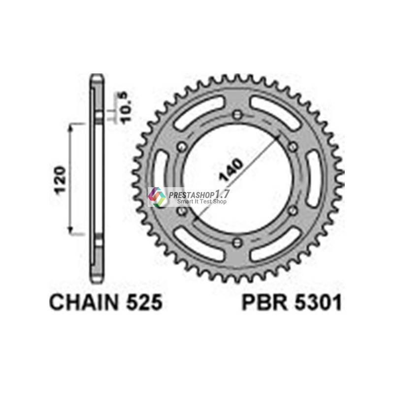 PBR rear 5301-44 sprocket