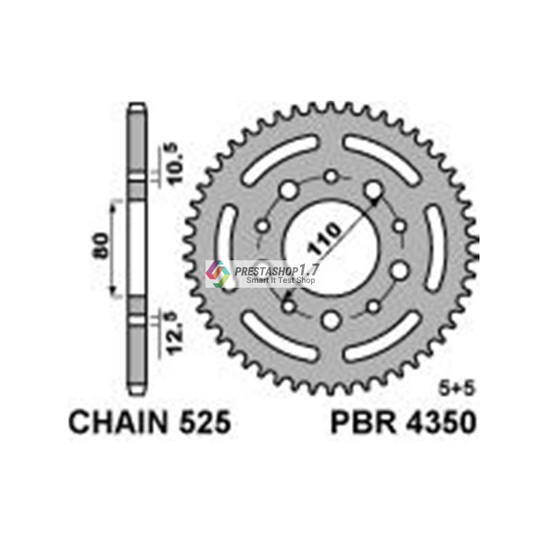 PBR rear 4350-45 sprocket