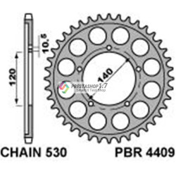 PBR rear 4409-43 sprocket