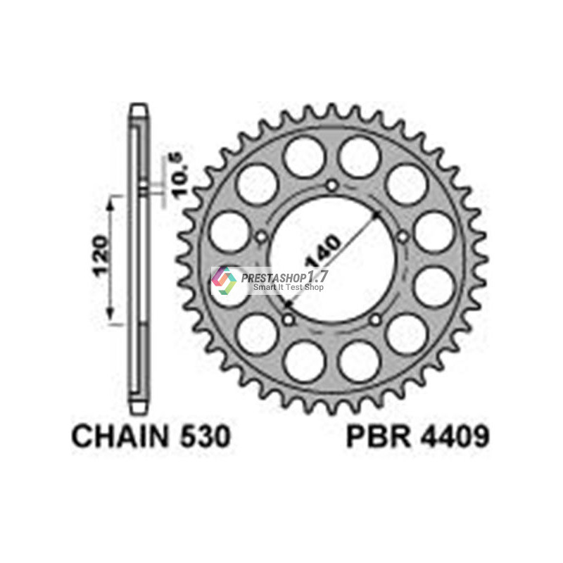 PBR rear 4409-43 sprocket