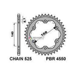 PBR rear 4550-42 sprocket