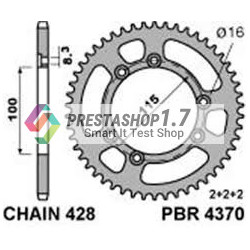 43T-CB750/900 rear sprocket (213-R-0334-43)