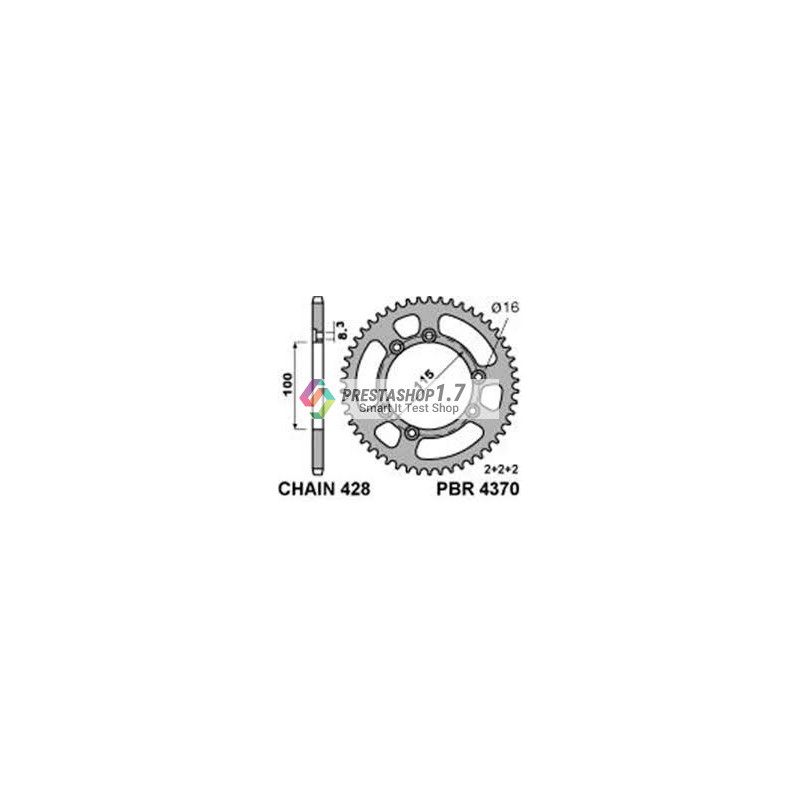 43T-CB750/900 rear sprocket (213-R-0334-43)