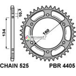 PBR rear 4405-43 sprocket