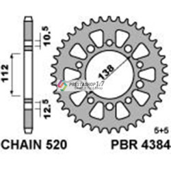 PBR rear 4384-41 sprocket