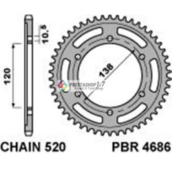 PBR rear 4686-38/JTR1220-38...