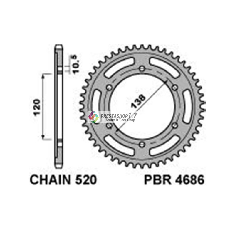 PBR rear 4686-38/JTR1220-38 sprocket