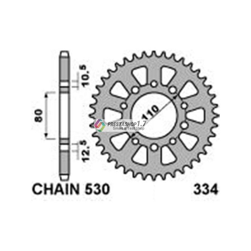 334-44 rear sprocket (213-R-0334-44)