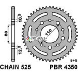 PBR rear4350-44 sprocket