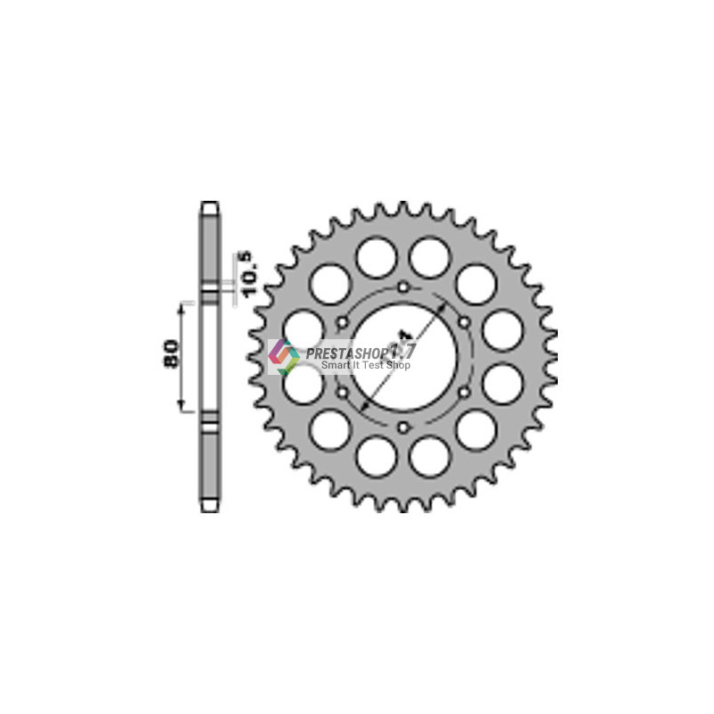 PBR rear 0488-41T sprocket