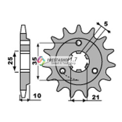 PBR 412-15T front sprocket