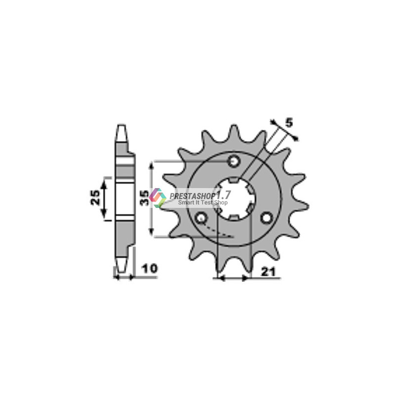 PBR 412-15T front sprocket