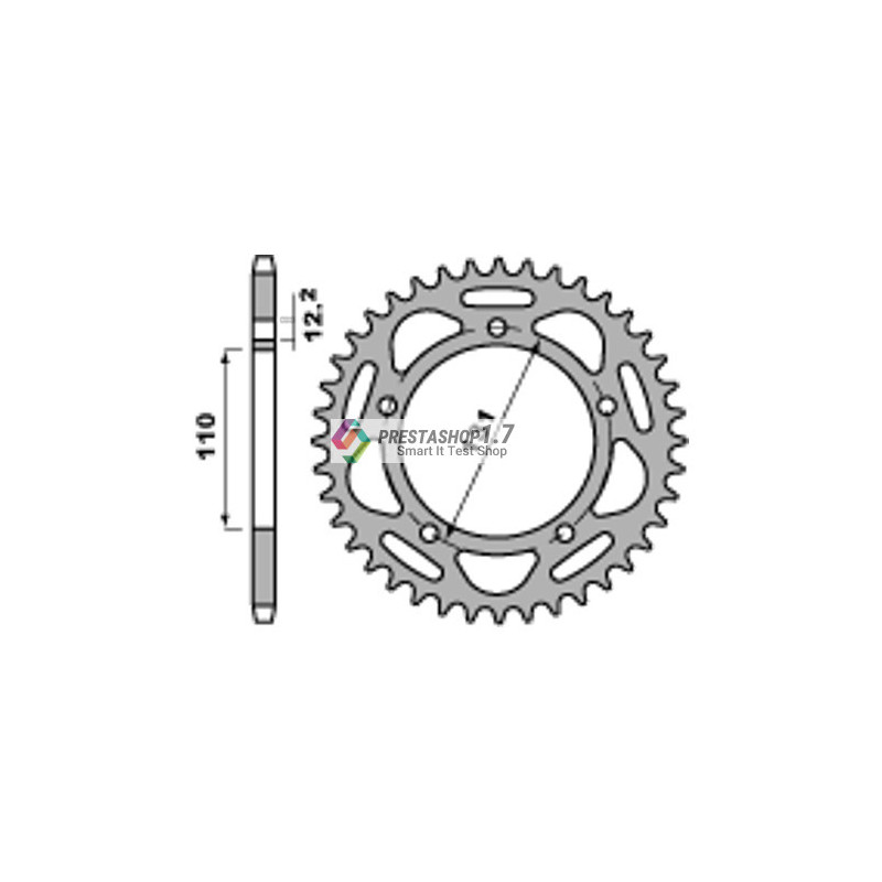 PBR Lightweight Alloy 4586-45TA rear sprocket