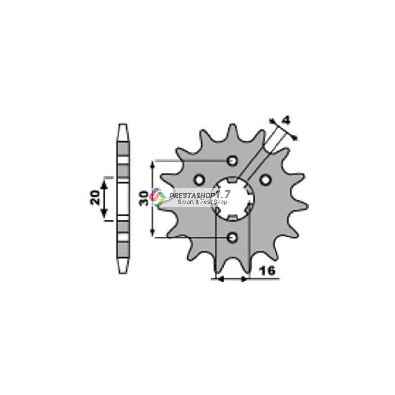 PBR 517-14T front sprocket