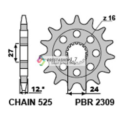 PBR 2309-16T front sprocket