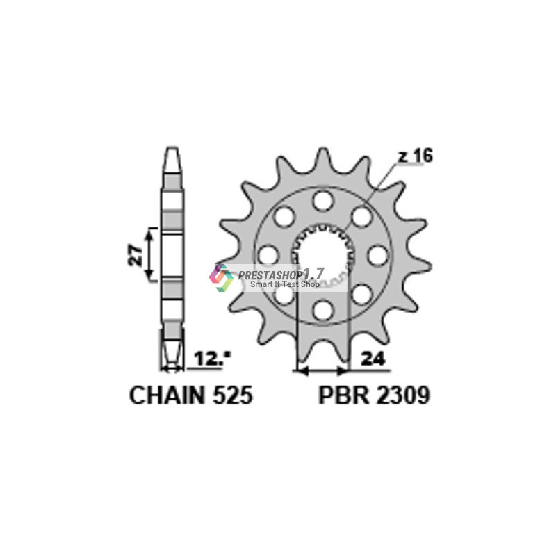 PBR 2309-16T front sprocket