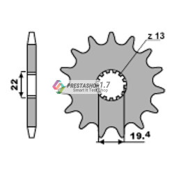 PBR 433-15T front sprocket