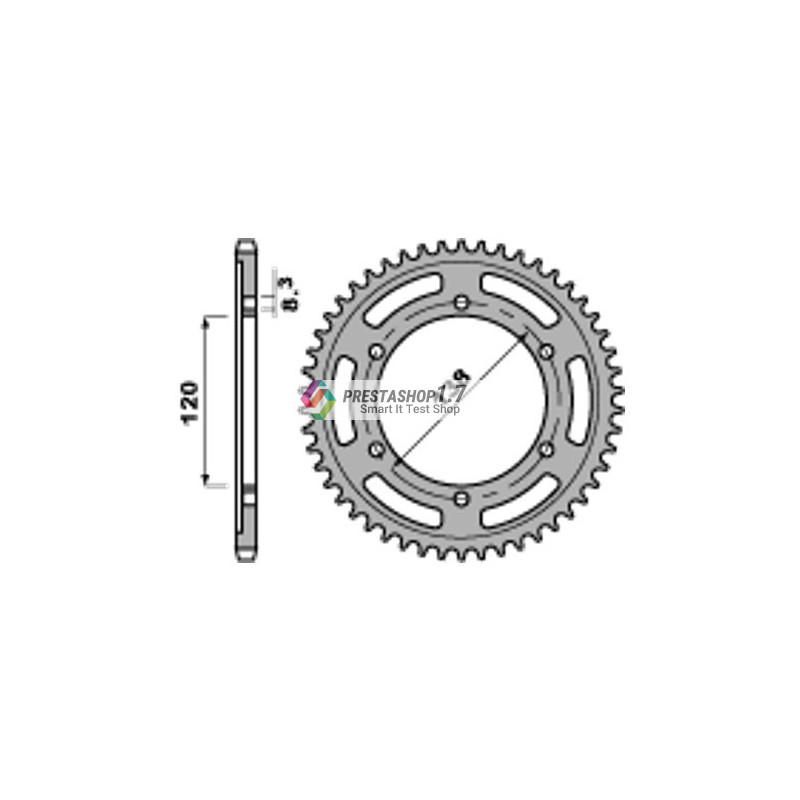 PBR 253-40T rear sprocket