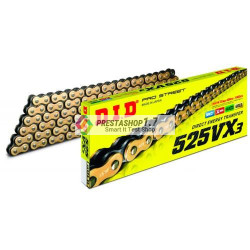 DID 525VX3 130 link gold x-ring chain