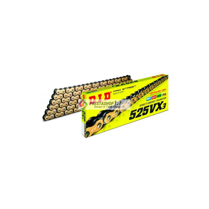 DID 525VX3 130 link gold x-ring chain