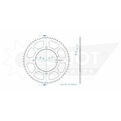 Esjot 420 56t steel rear sprocket (JT 413)