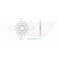 Esjot 520 12t front sprcket  (JT 565)