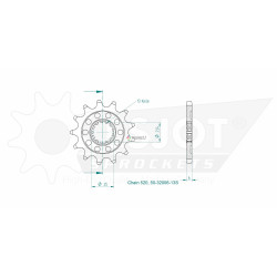 Esjot 520 13t front sprcket (JT 565)