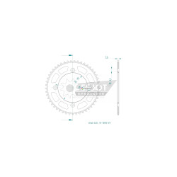 Esjot 420 49t Aluminium rear Sprocket (JTA215)