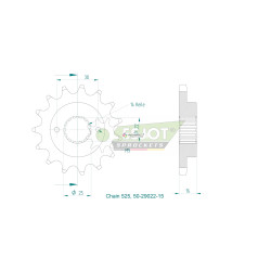 Esjot 525 15t front sprcket (JT 740)