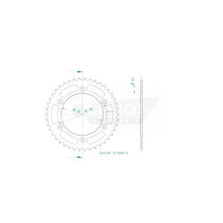 Esjot 520 42t Aluminium rear Sprocket (JT 897)