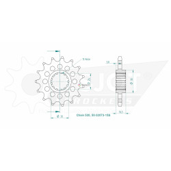 Esjot 520 15t front sprcket (JT 1269)