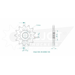 Esjot 520 13t front sprcket (JT 427)