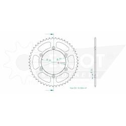 Esjot 520 49t Aluminium rear Sprocket (JT 808)