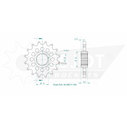 Esjot 525 16t front sprocket (JT 1370)