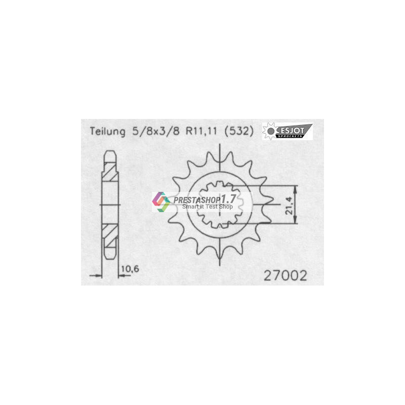 Esjot 532 16t front sprocket (JT 584)