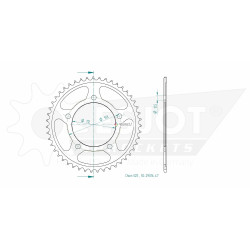 Esjot 525 47t steel rear sprocket (JT 1304)