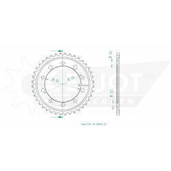 Esjot 530 40t Aluminium rear Sprocket (JT 1800/1797)