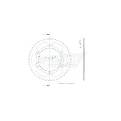 Esjot 520 45t Aluminium rear Sprocket (JT 897)