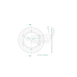 Esjot 520 40t Aluminium rear Sprocket (JT 897)