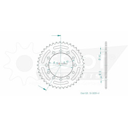 Esjot 520 41t Aluminium rear Sprocket (JTA486)