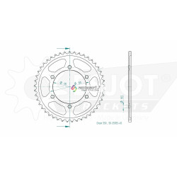 Esjot 530 45t steel rear sprocket