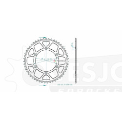 Esjot 520 51t Aluminium rear Sprocket (JT 808)