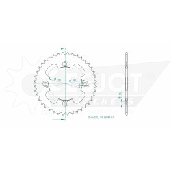 Esjot 520 40t steel rear sprocket (JT 1350)